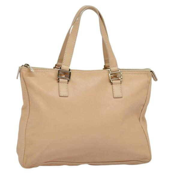 FENDI Hand Bag Leather Pink Gold - Picture 1 of 12